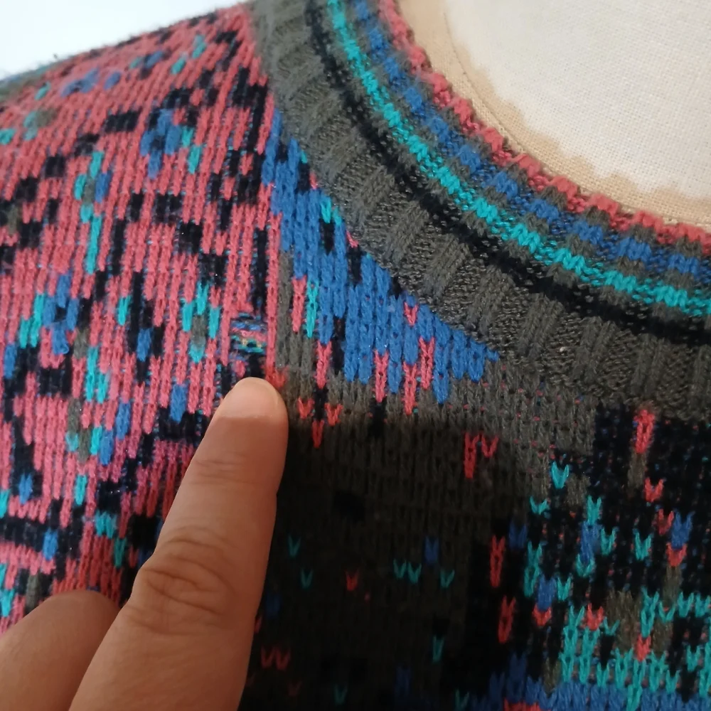 Vintage Gladys Bagley Colorful Patterned Women's Sweater / Size S